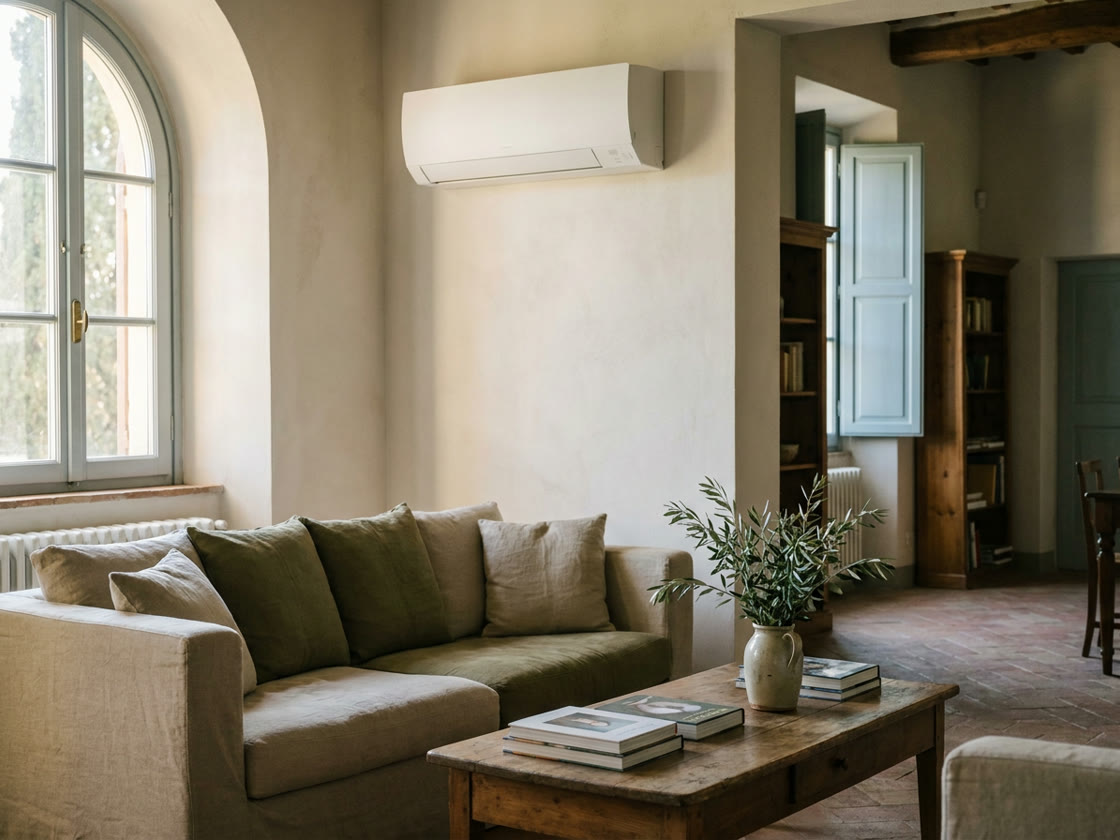 Climatizzatore a parete installato da Evolution Clima in un ambiente domestico